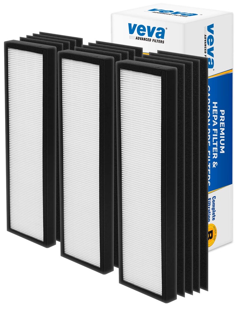 VEVA Filter B Replacement, Compatible with Germ Guardian Air Purifier Models AC4825, 4800, 4900, Premium 3 HEPA Filters including 12 Pack of Pre-Filters - Image 1